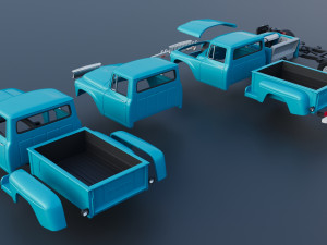 International Pickup C120 1962 Modello di stampa 3D