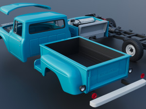 International Pickup C120 1962 Modello di stampa 3D