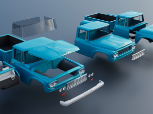 International Pickup C120 1962 Modello di stampa 3D