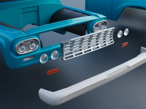 International Pickup C120 1962 Modello di stampa 3D