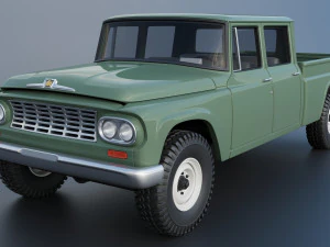 International Pickup C120 Crew Cab 1962 3D Print Model