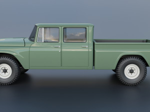 International Pickup C120 Crew Cab 1962 Modelo de Impressão 3D