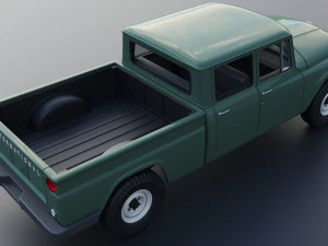 International Pickup C120 Crew Cab 1962 3D Print Model