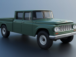 International Pickup C120 Crew Cab 1962 Modelo de Impressão 3D