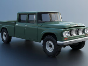 International Pickup C120 Crew Cab 1962 3D Print Model