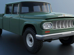 International Pickup C120 Crew Cab 1962 3D Print Model