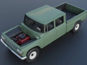 International Pickup C120 Crew Cab 1962 3D Print Model