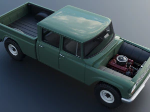 International Pickup C120 Crew Cab 1962 3D Print Model