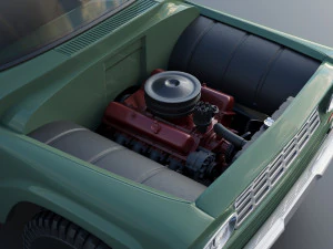 International Pickup C120 Crew Cab 1962 3D Print Model