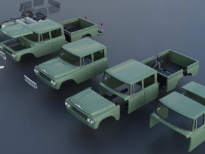 International Pickup C120 Crew Cab 1962 3D Print Model