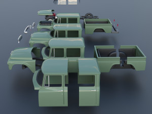 International Pickup C120 Crew Cab 1962 Modelo de Impressão 3D