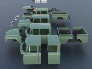 International Pickup C120 Crew Cab 1962 3D Print Model