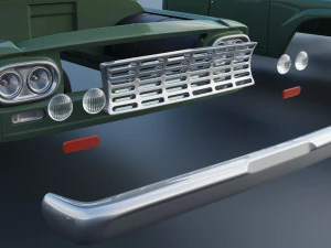 International Pickup C120 Crew Cab 1962 3D Print Model