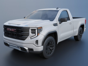 GMC Sierra 1500 Regular Cab 2024 3D Print Model