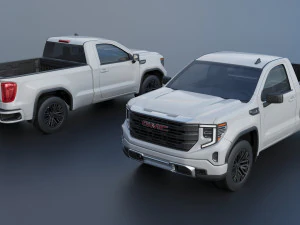 GMC Sierra 1500 Regular Cab 2024 3D Print Model