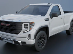 GMC Sierra 1500 Regular Cab 2024 3D Print Model