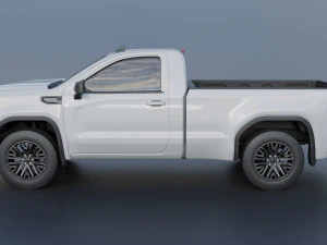 GMC Sierra 1500 Regular Cab 2024 3D Print Model