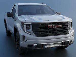 GMC Sierra 1500 Regular Cab 2024 3D Print Model