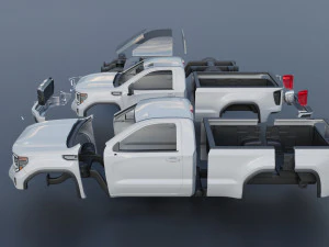 GMC Sierra 1500 Regular Cab 2024 3D Print Model