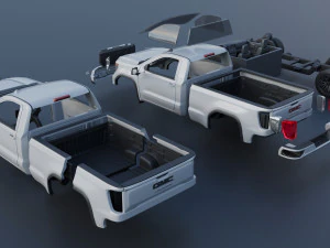 GMC Sierra 1500 Regular Cab 2024 3D Print Model