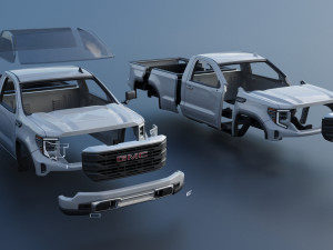 GMC Sierra 1500 Regular Cab 2024 Modelo de impresión 3D