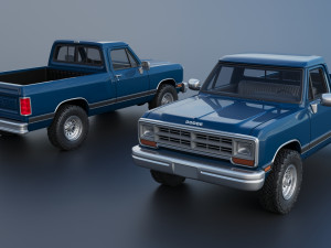 Dodge Ram W150 1987 Model Cetak 3D