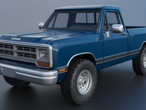 Dodge Ram W150 1987 Model Cetak 3D
