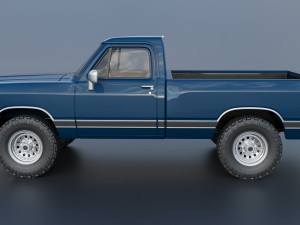 Dodge Ram W150 1987 Model Cetak 3D