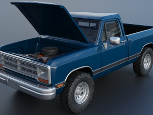 Dodge Ram W150 1987 Model Cetak 3D