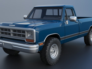 Dodge Ram W150 1987 Model Cetak 3D
