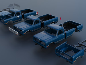 Dodge Ram W150 1987 Model Cetak 3D