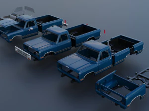 Dodge Ram W150 1987 3D Print Model