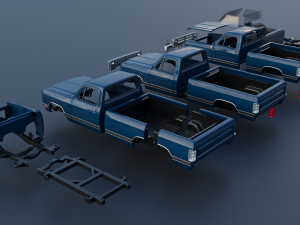 Dodge Ram W150 1987 Model Cetak 3D