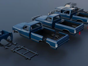 Dodge Ram W150 1987 3D Print Model