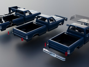 Dodge Ram W150 1987 Model Cetak 3D