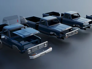 Dodge Ram W150 1987 3D Print Model