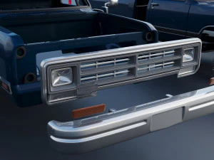 Dodge Ram W150 1987 3D Print Model