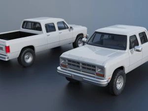 Dodge Ram W350 Crew Cab 1985 3D Print Model
