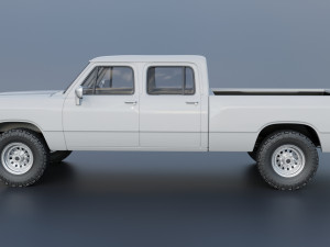 Dodge Ram W350 Crew Cab 1985 Modelo de Impressão 3D