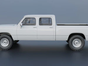 Dodge Ram W350 Crew Cab 1985 3D Print Model