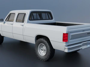 Dodge Ram W350 Crew Cab 1985 3D Print Model