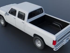 Dodge Ram W350 Crew Cab 1985 Modelo de Impressão 3D