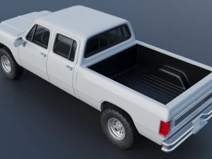 Dodge Ram W350 Crew Cab 1985 3D Print Model