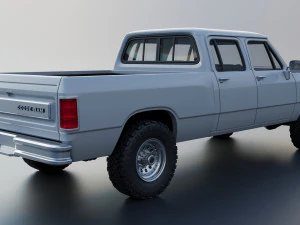Dodge Ram W350 Crew Cab 1985 3D Print Model