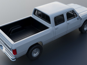 Dodge Ram W350 Crew Cab 1985 Modelo de Impressão 3D