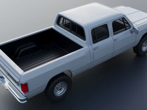 Dodge Ram W350 Crew Cab 1985 3D Print Model