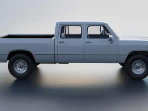 Dodge Ram W350 Crew Cab 1985 Modelo de Impressão 3D