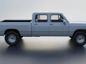 Dodge Ram W350 Crew Cab 1985 3D Print Model