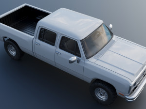 Dodge Ram W350 Crew Cab 1985 Modelo de Impressão 3D
