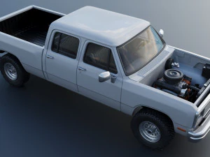 Dodge Ram W350 Crew Cab 1985 3D Print Model